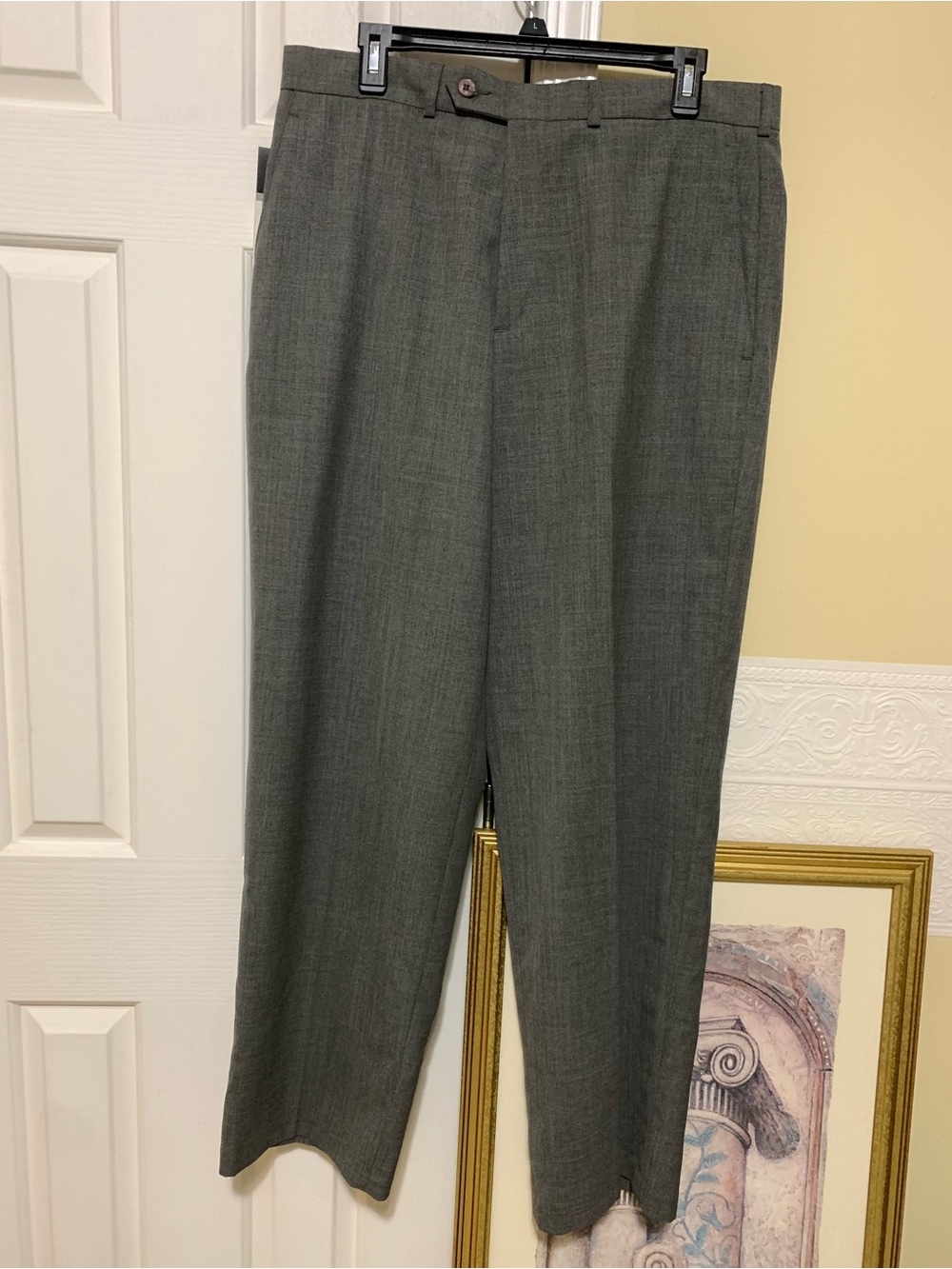 Slates Gray Dress Pants Mens 34W x 32L Stain Defender Original Fit NEW with tags